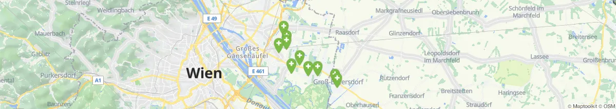 Map view for Pharmacies emergency services nearby Neueßling (Municipality, Wien) (494)